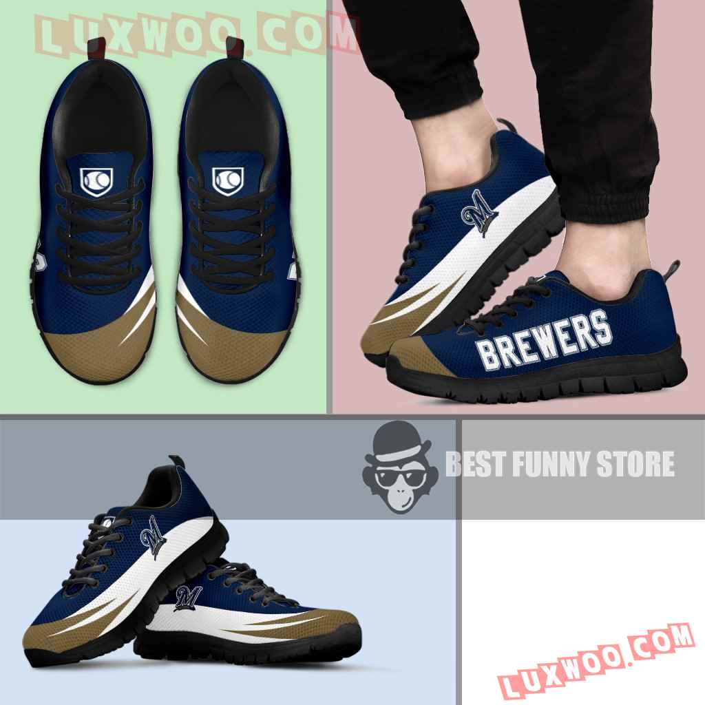 Awesome Gift Logo Milwaukee Brewers sneakers